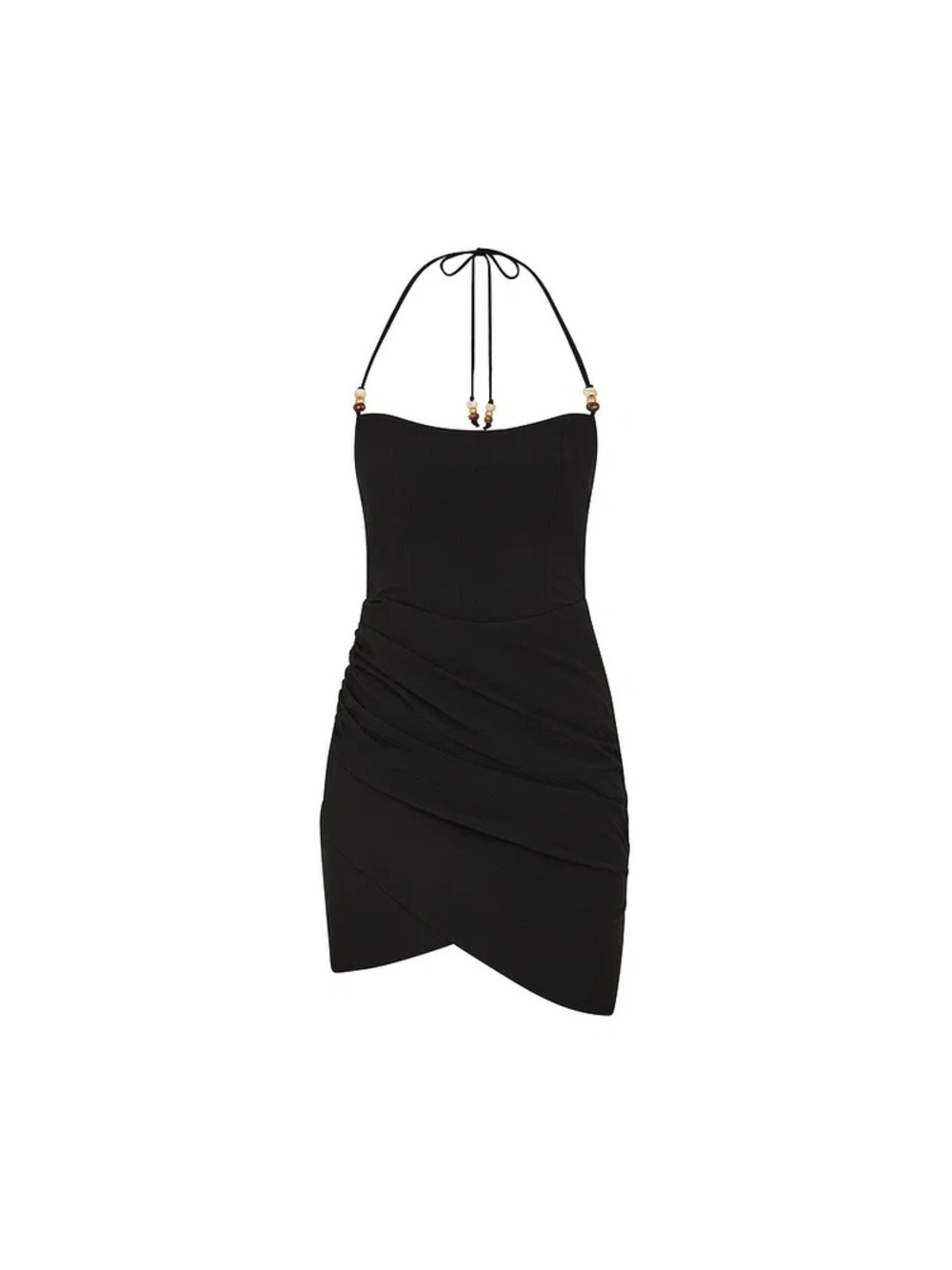 Kulani Kinis Ruched Side Mini Dress - Twilight Black